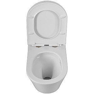 Унитаз подвесной Cezares Liner-Tor CZR-3808-53-TH-TOR/SC белый, безободковый, с крышкой микролифт, слив торнадо купить в интернет-магазине Sanbest