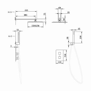 Душевая система ABBER Daheim AF8251W белый матовый купить в интернет-магазине сантехники Sanbest