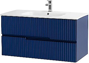 Тумба с раковиной Cezares DUET-N 100 DUET-N-1000-2C-SO-SPF-P сапфир для ванной в интернет-магазине Sanbest