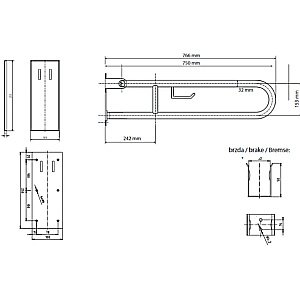 Поручень Bemeta Help 301407301 хром купить в интернет-магазине сантехники Sanbest