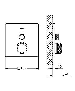 Смеситель для душа Grohe Grohtherm SmartControl 29123000 хром купить в интернет-магазине сантехники Sanbest