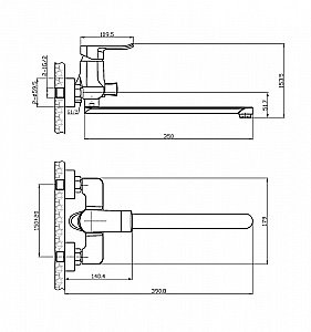 Смеситель для ванны Agger Happy A0421100 купить в интернет-магазине сантехники Sanbest