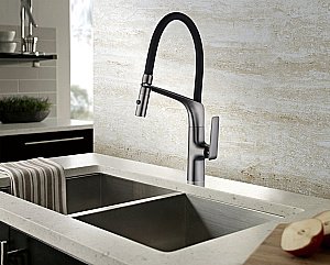 Смеситель для кухни Vincea VKF-115GM вороненая сталь купить в интернет-магазине сантехники Sanbest