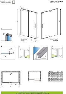 Душевая дверь Radaway Espera DWJ 100 купить в интернет-магазине Sanbest