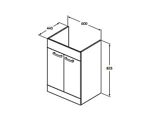 Тумба с раковиной Ideal Standard Tempo-IS E3244WG 60 белая глянцевая для ванной в интернет-магазине Sanbest
