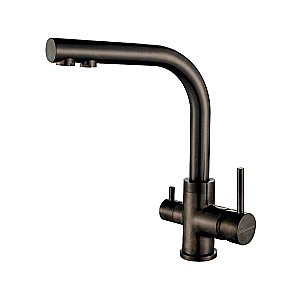 Смеситель для кухни Paulmark Essen Es213011-GM Вороненная сталь купить в интернет-магазине сантехники Sanbest
