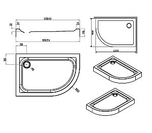 Душевой поддон AM.PM Like W83T-302L120W 120x80 белый купить в интернет-магазине Sanbest