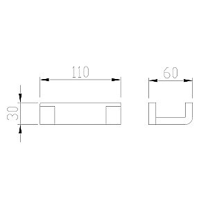 Крючок двойной ABBER Westen AA1750SP сатин купить в интернет-магазине сантехники Sanbest