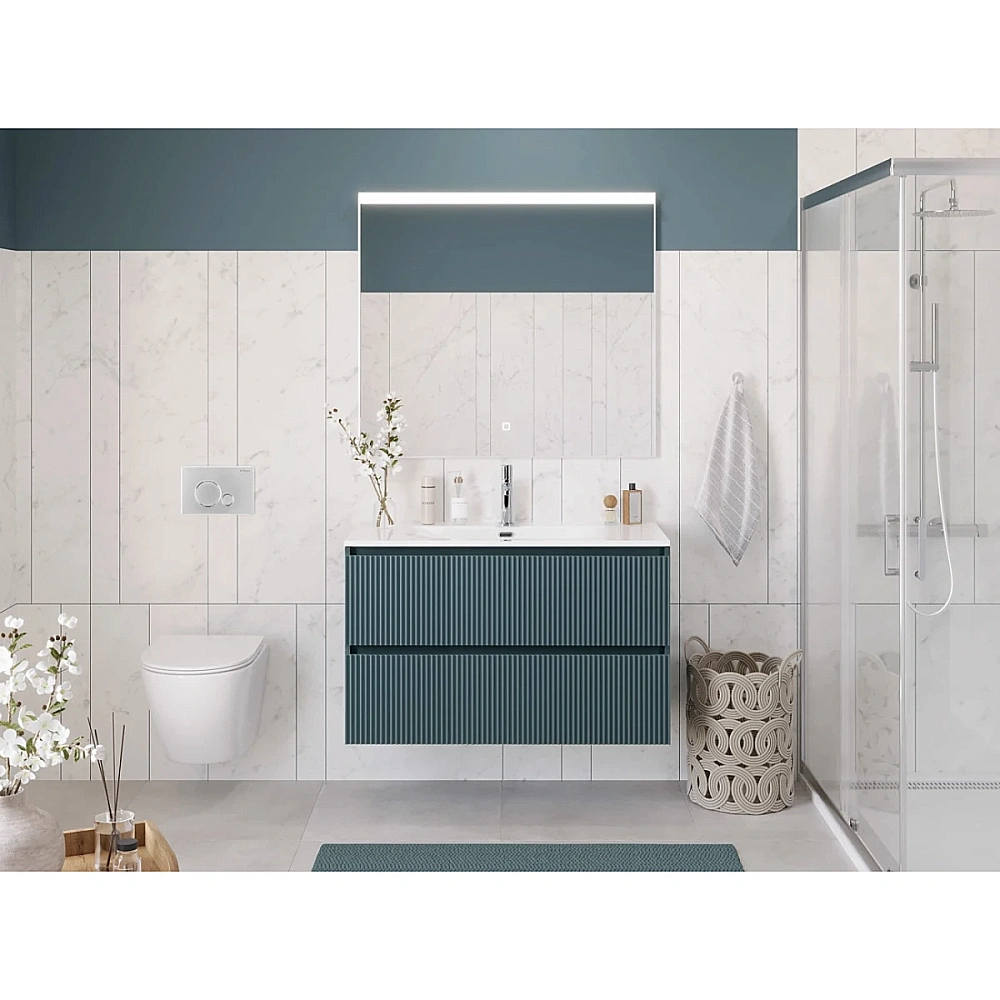 Тумба с раковиной BelBagno UNO 120 голубая матовая для ванной в интернет-магазине Sanbest
