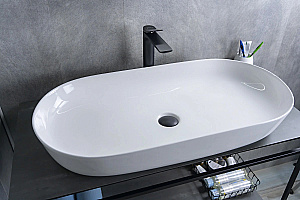 Раковина накладная Gid Lago 81 N9348 51200 белая купить в интернет-магазине Sanbest