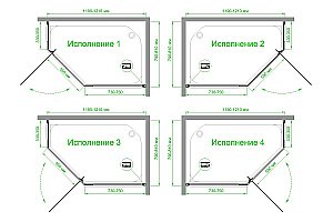 Душевой уголок Royal Bath TR RB1280TR-T-BL 80х120 прозрачное стекло/профиль черный купить в интернет-магазине Sanbest