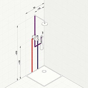 Душевая система KLUDI NOVA FONTE 208313915 черный матовый купить в интернет-магазине сантехники Sanbest
