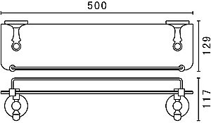 Стеклянная полка Art&Max Antic AM-2682AL купить в интернет-магазине сантехники Sanbest