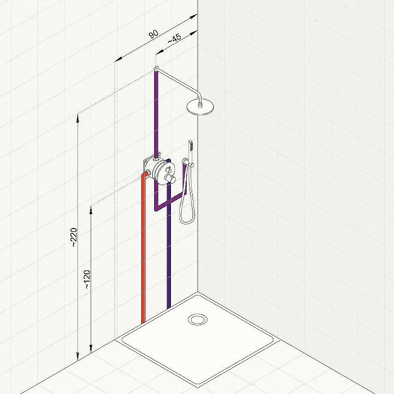 Душевая система KLUDI NOVA FONTE 208313915 черный матовый купить в интернет-магазине сантехники Sanbest
