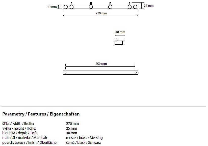 Крючок Bemeta Dark 104606100 купить в интернет-магазине сантехники Sanbest