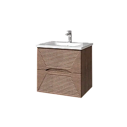 Тумба с раковиной Caprigo Modo-Terza 60 с интегрированной ручкой, скайрос для ванной в интернет-магазине Sanbest