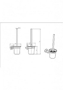 Ершик для унитаза CeramaLux Fleur 78313 хром купить в интернет-магазине сантехники Sanbest