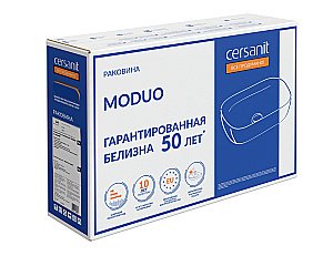 Раковина накладная Cersanit Moduo 50 63570 белая купить в интернет-магазине Sanbest