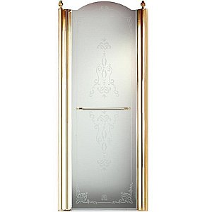 Душевая дверь Migliore Diadema ML.DDM-22 90x203 стекло матовое с декором/профиль золото купить в интернет-магазине Sanbest