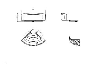 Полка Langberger Vico 78160-BPC купить в интернет-магазине сантехники Sanbest
