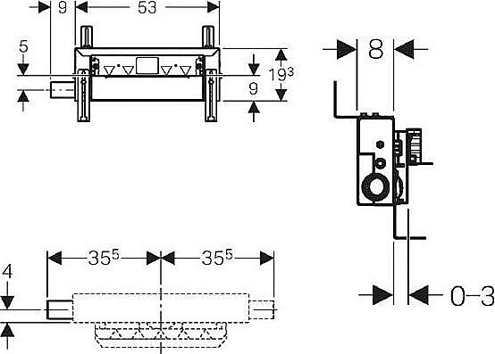 Инсталляция для душевого трапа Geberit Kombifix 457.534.00.1 хром купить в интернет-магазине сантехники Sanbest