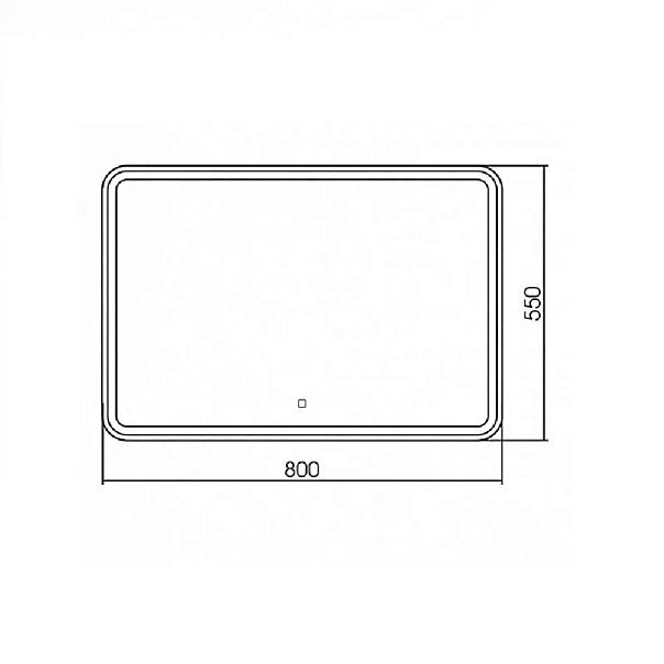 Зеркало Azario Давид-S 80х55 LED-00002738 белое в ванную от интернет-магазине сантехники Sanbest
