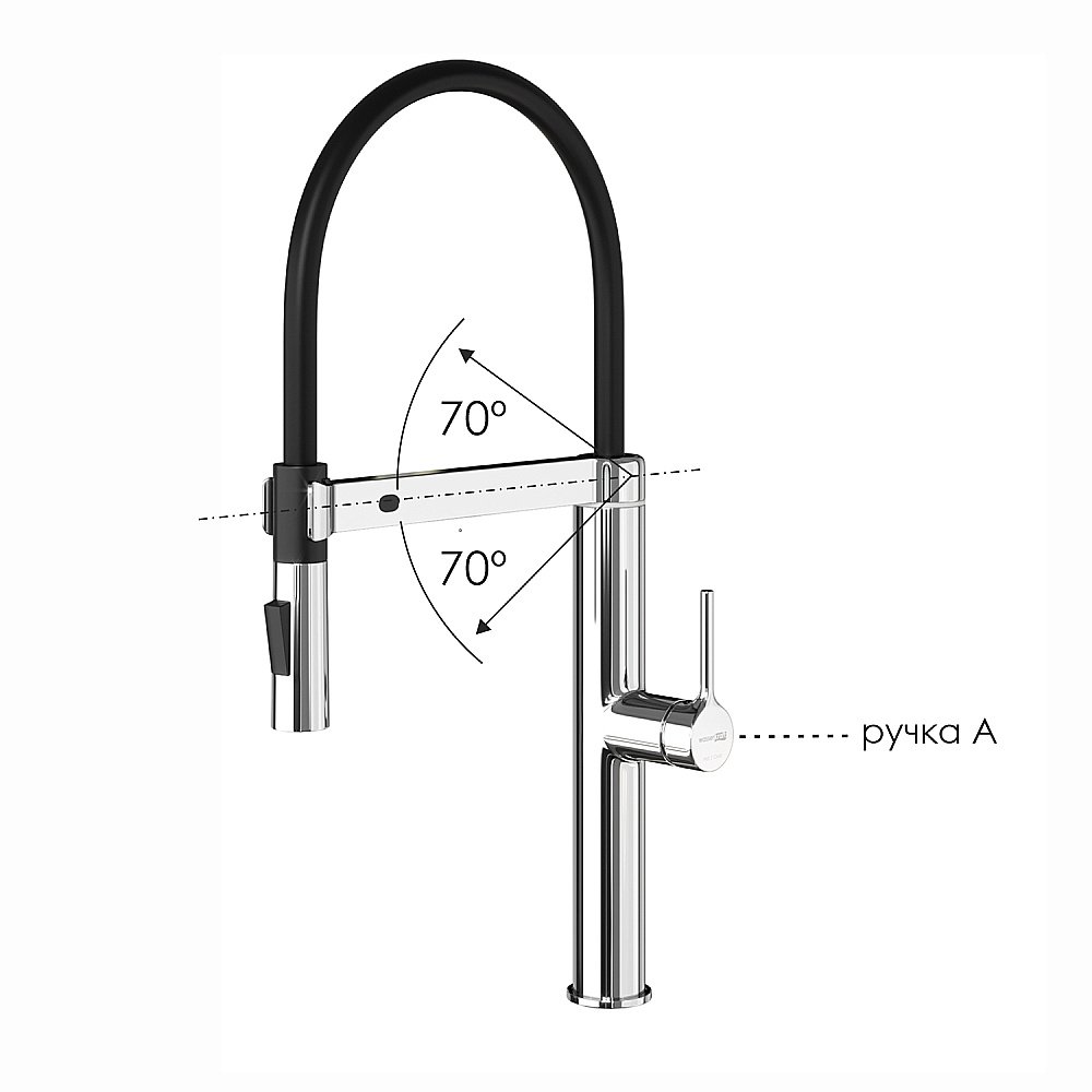 Смеситель для кухни WasserKraft A8817 сенсорный, хром купить в интернет-магазине сантехники Sanbest