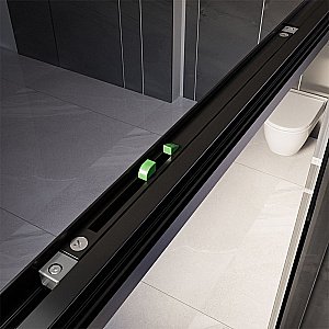 Душевая дверь Veconi Premium Trento PTD30-B-120-01-C4 прозрачная/профиль черный матовый купить в интернет-магазине Sanbest