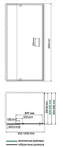 Душевой уголок WasserKRAFT Berkel 48P22 100x90 купить в интернет-магазине Sanbest