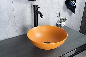 Раковина накладная Gid 9081orm оранжевая матовая купить в интернет-магазине Sanbest