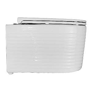 Унитаз подвесной Azario Luzio AZ-098-UQ белый, безободковый, с крышкой микролифт, слив торнадо купить в интернет-магазине Sanbest