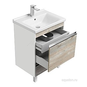 Тумба с раковиной Акватон Капри 60 бетон пайн для ванной в интернет-магазине Sanbest