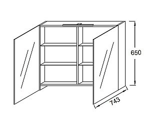 Зеркальный шкаф Jacob Delafon EB798RU-E70 120 арлингтонгский дуб купить в интернет-магазине сантехники Sanbest
