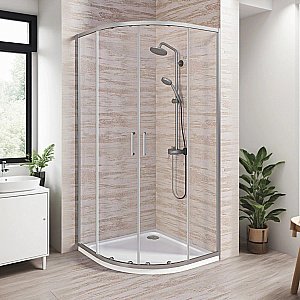 Душевой уголок Good Door Lite 80х80 ЛТ00001 стекло прозрачное/профиль хром купить в интернет-магазине Sanbest