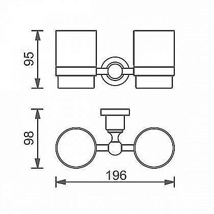 Стакан для зубных щеток Aquanet 3884D купить в интернет-магазине сантехники Sanbest