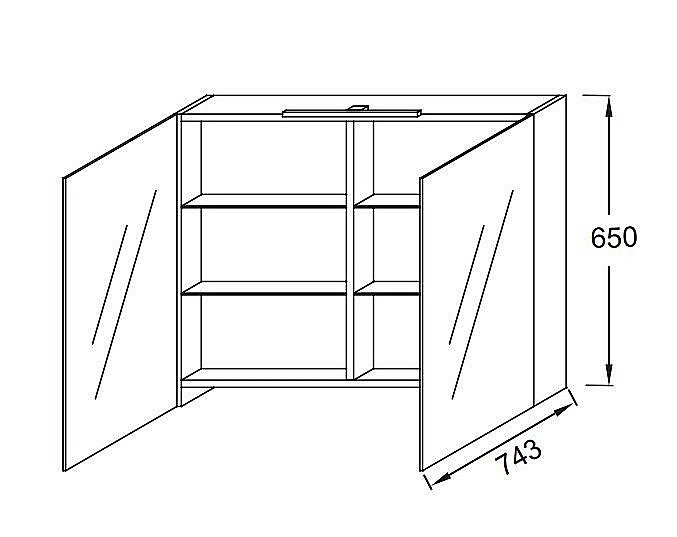Зеркальный шкаф Jacob Delafon EB798RU-E70 120 арлингтонгский дуб купить в интернет-магазине сантехники Sanbest