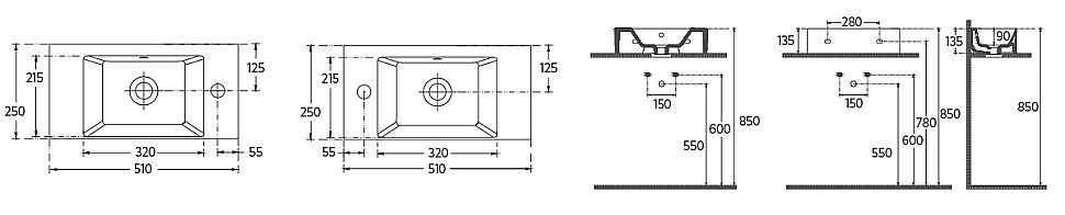 Раковина ISVEA Sistema Z 50 10SF50050SV белая купить в интернет-магазине Sanbest