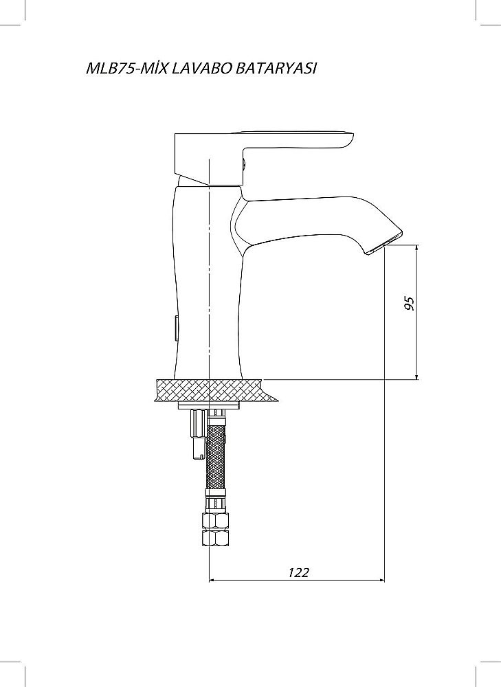 Смеситель для раковины GPD FELIS MLB75 купить в интернет-магазине сантехники Sanbest
