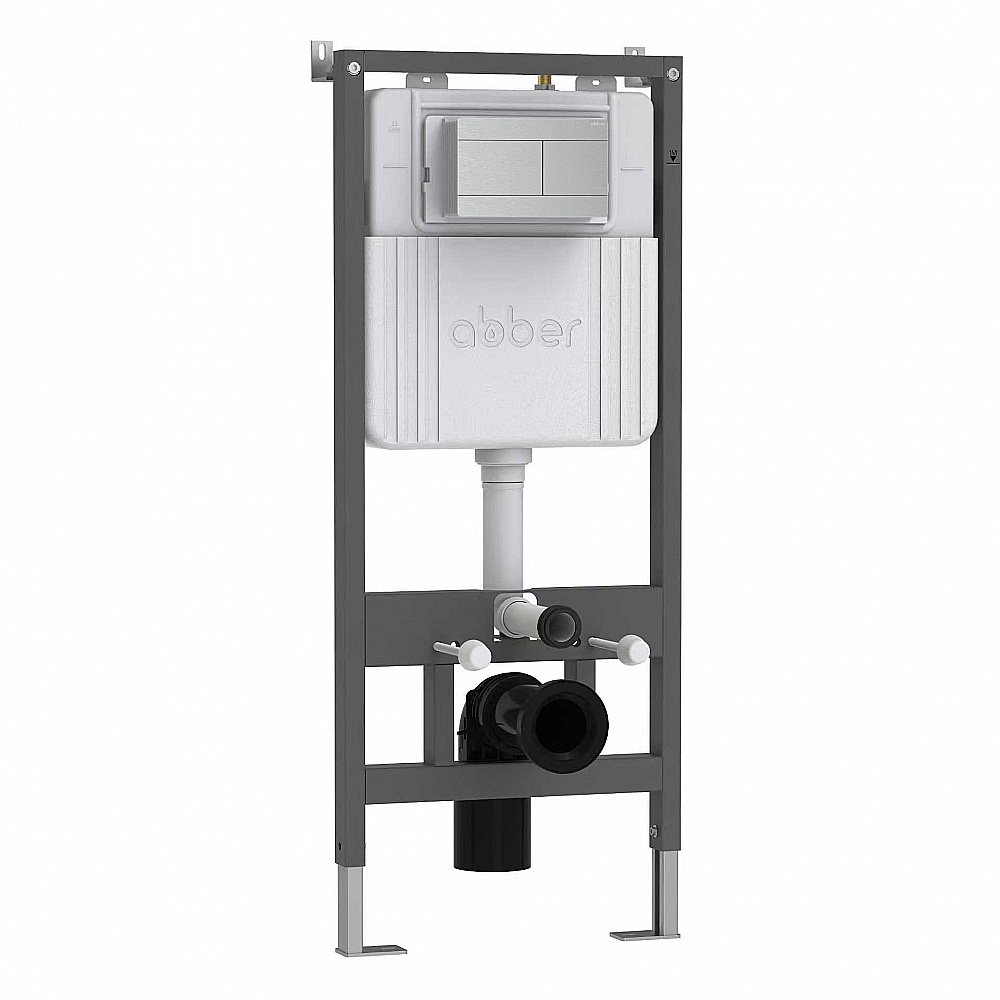 Кнопка смыва Abber AC0127MCH матовый хром купить в интернет-магазине сантехники Sanbest
