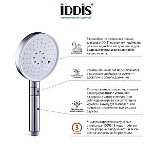 Душевая лейка Iddis Swipe SWI3F00i18 купить в интернет-магазине сантехники Sanbest