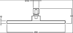 Верхний душ Jacob Delafon KATALYST E13696-CP купить в интернет-магазине сантехники Sanbest