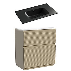 Тумба с раковиной Sancos FOLK Floor FL80FCP/CN7005MB 80 Капучино для ванной в интернет-магазине Sanbest