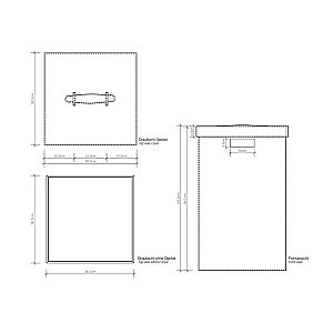 Корзина для белья DECOR WALTHER Brownie WB 38.5x60.5 черная кожа купить в интернет-магазине сантехники Sanbest