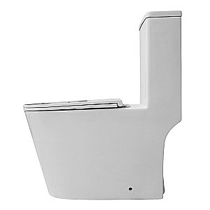 Унитаз моноблок Azario Eagle AZ-80673 белый, безободковый, с крышкой микролифт, слив торнадо купить в интернет-магазине Sanbest