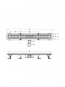Душевой лоток BELBAGNO UNO 80 BB-LD-UNO-80-CR хром матовый купить в интернет-магазине Sanbest