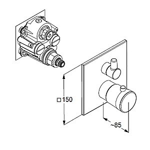 Смеситель для душа Kludi Ambienta 538850575 хром купить в интернет-магазине сантехники Sanbest