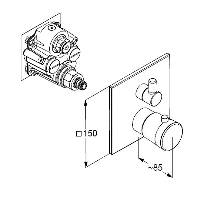 Смеситель для душа Kludi Ambienta 538850575 хром купить в интернет-магазине сантехники Sanbest