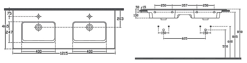 Раковина ISVEA SistemaT 121 10SL50121SV белая купить в интернет-магазине Sanbest