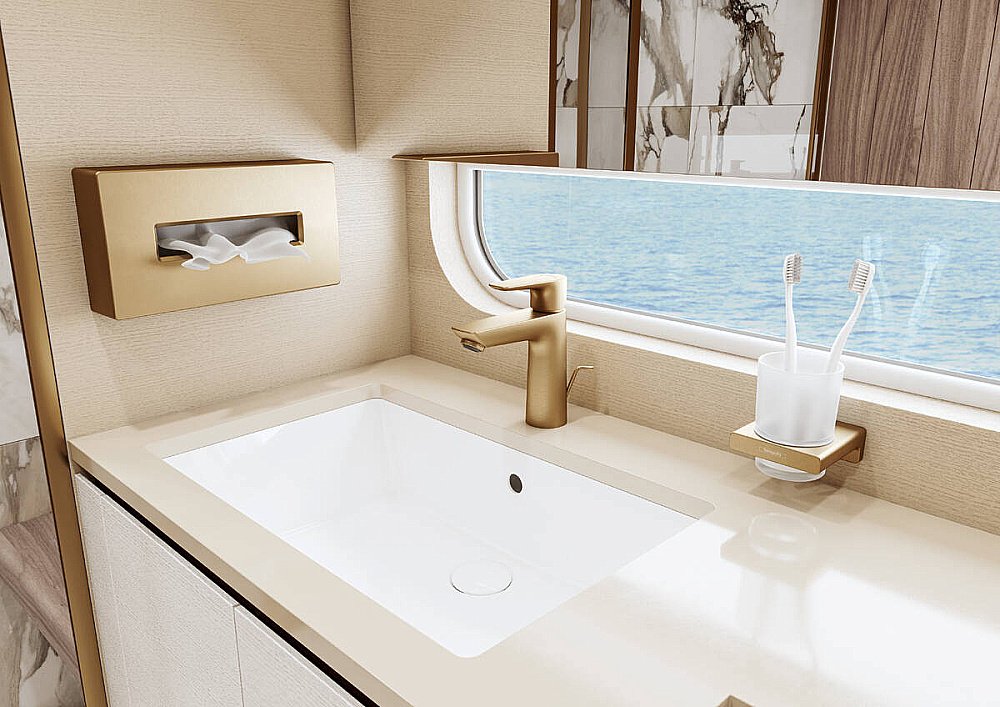 Стакан Hansgrohe AddStoris 41749140 бронза купить в интернет-магазине сантехники Sanbest