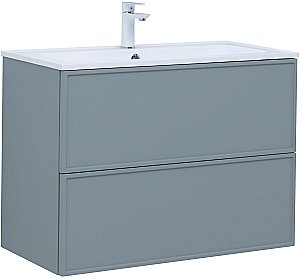 Тумба с раковиной Aquanet Арт 313276 90 мисти грин для ванной в интернет-магазине Sanbest